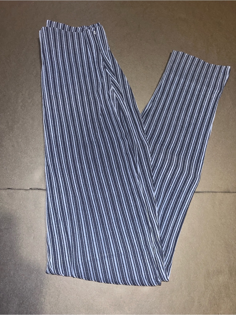 Vintage Romeo Gigli Navy Pinstripe High-Waisted Pants — Size 42 Archive# 6018